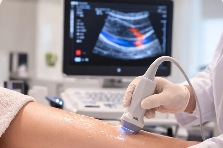 Ultrassom Doppler vascular realizado no consultório em Sorocaba